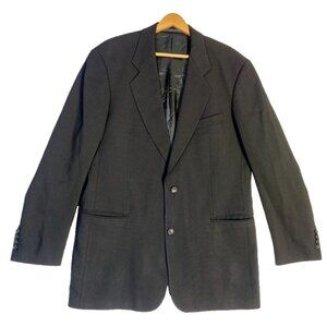 Hugo Boss Men's Black Pure New Wool 2-Button Suit Jacket Coat 42L Galilei/Omega